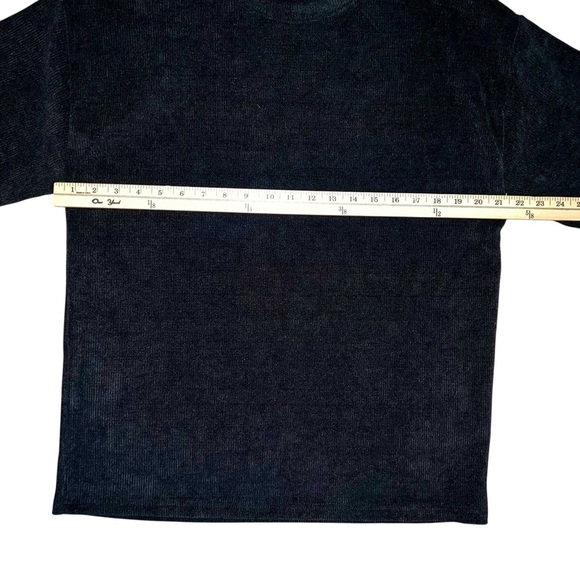 Negative Space Black Ribbed Short Sleeve size Small Oversized - Picture 3 of 5